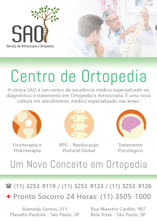 SAO Servio de Artroscopia e Ortopedia no Jabaquara, So Paulo
