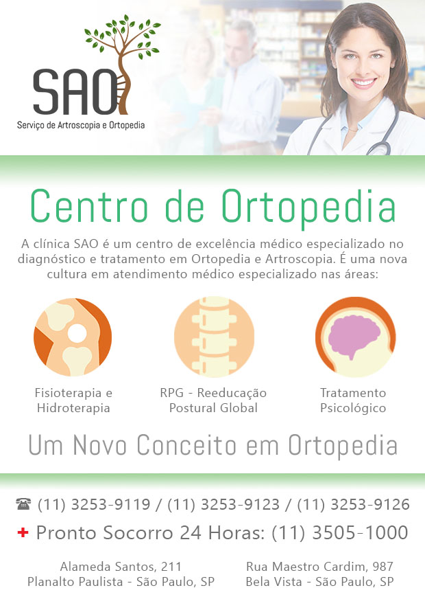 SAO Servio de Artroscopia e Ortopedia - Pronto Socorro no Ipiranga, So Paulo