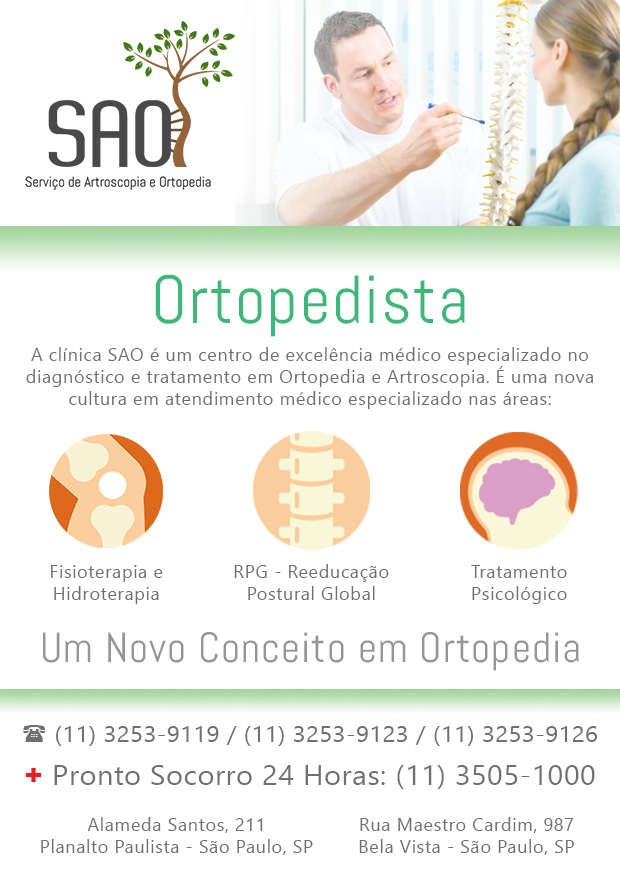 SAO Servio de Artroscopia e Ortopedia - Ortopedistas em Campo Grande, So Paulo