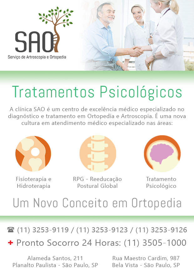 SAO Servio de Artroscopia e Ortopedia - Psicoterapeuta em Campo Grande, So Paulo